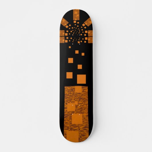 Orangefarbener Skate Quadrate Sterne Skateboard (Vorne)