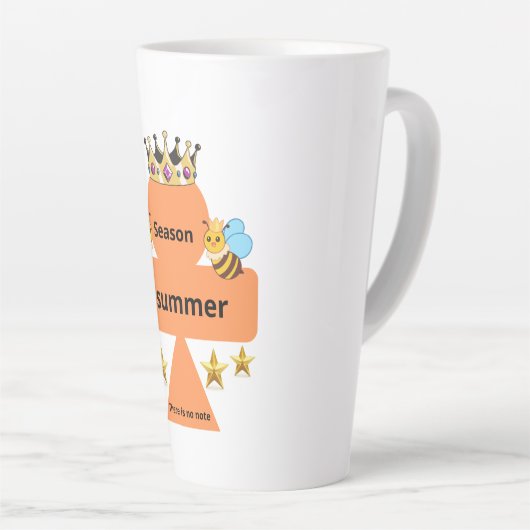 "Orangefarbener Sommer mit goldener Krone und süße Milchtasse (Rechte Ecke)