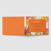 Orangefarbener Sommergarten Hochzeit Gästebuch (Voll)