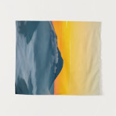 Orangefarbener Sonnenaufgang oberhalb von Uršlja g Wandteppich (Vorderseite (Horizontal))