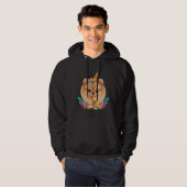Orangefarbener Spitz Eiscreme Hoodie (Vorne ganz)
