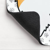 Orangefarbener Spitz Niedliche Hunde und Paws Mousepad (Ecke)
