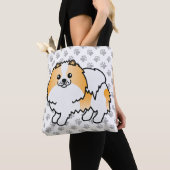 Orangefarbener Spitz Niedliche Hunde und Paws Tasche (Von Nahem)