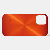 Orangefarbener Stahlschaum Case-Mate iPhone Hülle (Rückseite (Horizontal))