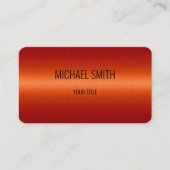 Orangefarbener Stahlschaum Visitenkarte (Vorderseite)