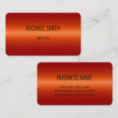Orangefarbener Stahlschaum Visitenkarte (Vorne/Hinten)