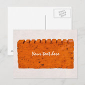 Orangefarbener Stein - Atom der Schöpfung Postkarte (Vorne/Hinten)