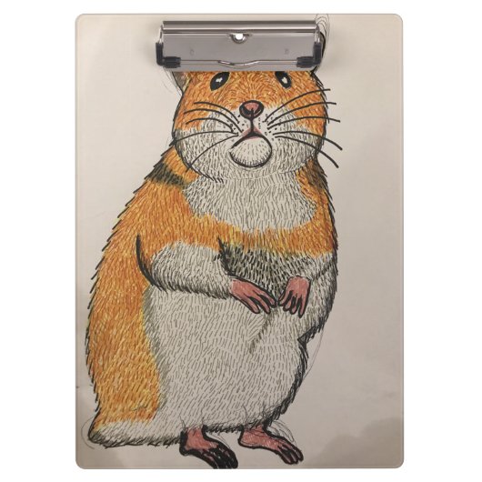 Orangefarbener syrischer Hamster Zwischenablage Klemmbrett (Vorderseite)