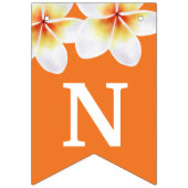 Orangefarbener Text Graduierungsparty FLAG Wimpelkette (Dritte Fahne)