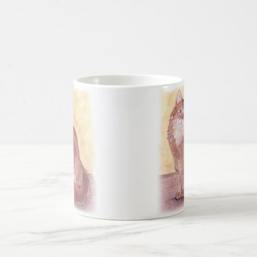 Orangefarbener Tierkaffee Kaffeetasse (Mittel)