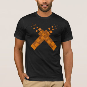 Orangefarbener Todeskult Kreuzfeuertorch Halloween T-Shirt