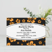 Orangefarbener tropischer Hibiskus Einladung (Stehend Vorderseite)