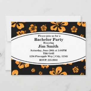 Orangefarbener tropischer Hibiskus Einladung