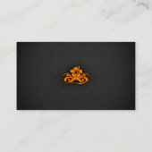 Orangefarbener tropischer Hibiskus Visitenkarte (Rückseite)