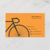 Orangefarbener und blauer Beruflicher Radfahrer Visitenkarte (Vorderseite)