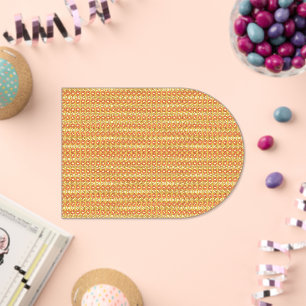 orangefarbener und gelber Hintergrund mit kleinen  Acryleinladungen