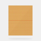 orangefarbener und gelber Hintergrund mit kleinen  Acrylschild (Vorderseite)