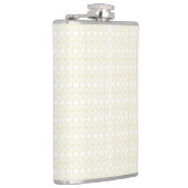 orangefarbener und gelber Hintergrund mit kleinen  Flachmann (Rechts)