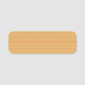 orangefarbener und gelber Hintergrund mit kleinen  Namensschild (Vorderseite)
