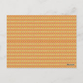 orangefarbener und gelber Hintergrund mit kleinen  Postkarte (Rückseite)