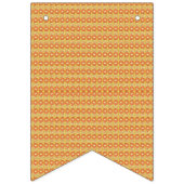 orangefarbener und gelber Hintergrund mit kleinen  Wimpelkette (Erste Fahne)