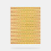 orangefarbener und gelber Hintergrund mit Kreisen Acrylschild (Vorderseite)