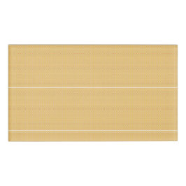 orangefarbener und gelber Hintergrund mit Kreisen Namenschild