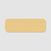 orangefarbener und gelber Hintergrund mit Kreisen Namensschild (Vorderseite)