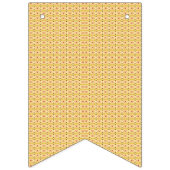 orangefarbener und gelber Hintergrund mit Kreisen Wimpelkette (Erste Fahne)