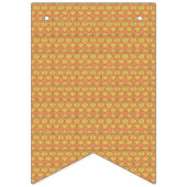 orangefarbener und gelber Hintergrund mit Muster Wimpelkette (Erste Fahne)