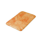 orangefarbener und gelber Marmorstein Badematte (Schrägansicht)