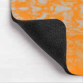 Orangefarbener und grauer Marmor Mousepad (Ecke)