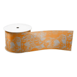 Orangefarbener und grauer Marmor Satinband