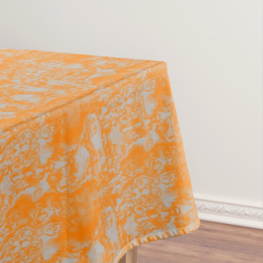 Orangefarbener und grauer Marmor Tischdecke (Beispiel)
