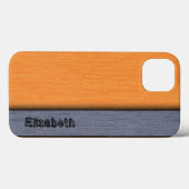 Orangefarbener und grauer moderner Hintergrund Case-Mate iPhone Hülle (Rückseite (Horizontal))