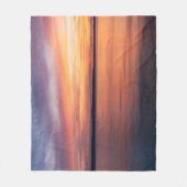 Orangefarbener und Lila Abend Sonnenuntergang über Fleecedecke (Vorderseite)