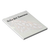 Orangefarbener und weißer Gepunkteter Schmetterlin Notizblock (angewinkelt)