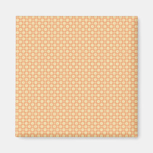Orangefarbener und weißer Hintergrund mit stilvoll Magnet