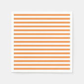 Orangefarbener und weißer Horizontalstreifen Serviette (Vorderseite)