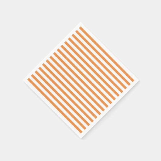 Orangefarbener und weißer Horizontalstreifen Serviette (Ecke)