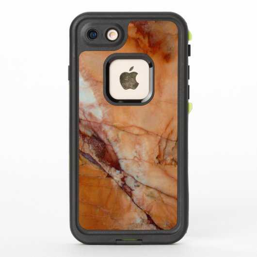 Orangefarbener und weißer italienischer Marmor (Rückseite)