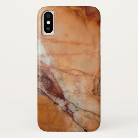 Orangefarbener und weißer Marmor Case-Mate iPhone Hülle (Rückseite)