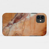 Orangefarbener und weißer Marmor Case-Mate iPhone Hülle (Rückseite (Horizontal))