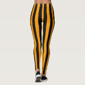 Orangefarbener vertikaler Streifen Leggings (Rückseite)