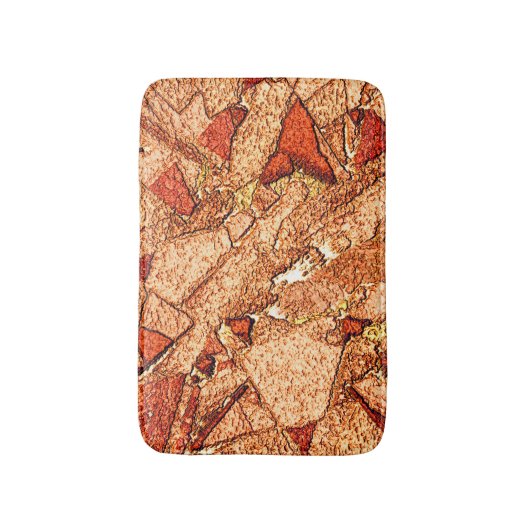 Orangefarbener Vulkangestein zeichnend Badematte (Vorderseite Vertikal)