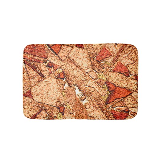 Orangefarbener Vulkangestein zeichnend Badematte (Vorderseite)