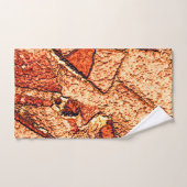 Orangefarbener Vulkangestein zeichnend Badhandtuch Set (Handtuch)