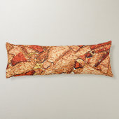 Orangefarbener Vulkangestein zeichnend Seitenschläferkissen (Rückseite)