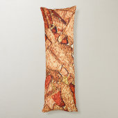 Orangefarbener Vulkangestein zeichnend Seitenschläferkissen (Rückseite (Vertikal))