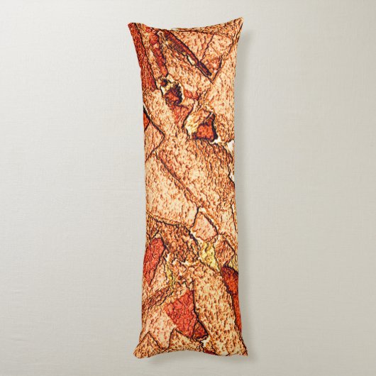 Orangefarbener Vulkangestein zeichnend Seitenschläferkissen (Rückseite (Vertikal))